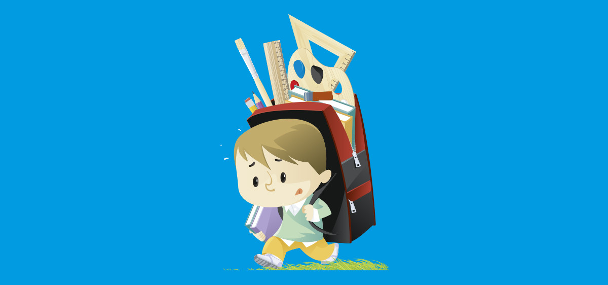 9 kg, c’est le poids moyen du cartable d&rsquo;un élève de 6e en France, soit 3 kilos de trop !